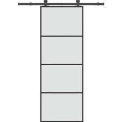 VIDAXL - Porte coulissante avec kit de quincaillerie 76x205 cm verre esg