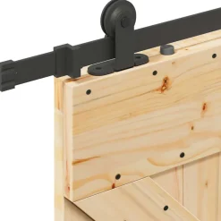 VIDAXL - Porte coulissante et kit de quincaillerie 90x210 cm pin massif