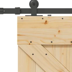 VIDAXL - Porte coulissante et kit de quincaillerie 90x210 cm pin massif