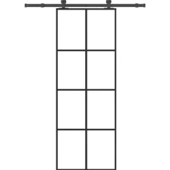 VIDAXL - Porte coulissante avec kit de quincaillerie 76x205 cm verre esg