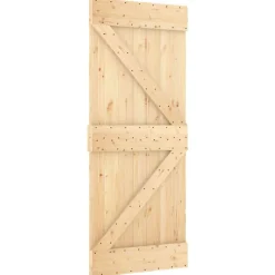 VIDAXL - Porte coulissante et kit de quincaillerie 85x210 cm pin massif