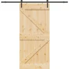 VIDAXL - Porte coulissante et kit de quincaillerie 80x210 cm pin massif