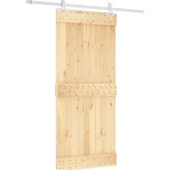 VIDAXL - Porte coulissante et kit de quincaillerie 90x210 cm pin massif