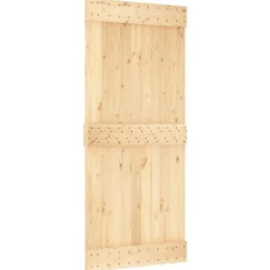VIDAXL - Porte coulissante et kit de quincaillerie 90x210 cm pin massif