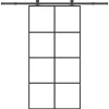 VIDAXL - Porte coulissante et kit de quincaillerie 102,5x205cm verre esg