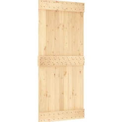 VIDAXL - Porte coulissante et kit de quincaillerie 90x210 cm pin massif