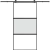 VIDAXL - Porte coulissante kit de quincaillerie trempé verre aluminium