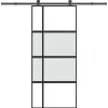 VIDAXL - Porte coulissante kit de quincaillerie trempé verre aluminium