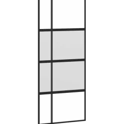 VIDAXL - Porte coulissante kit de quincaillerie trempé verre aluminium