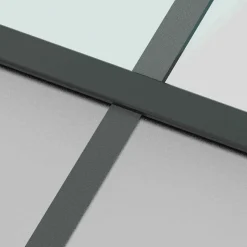 VIDAXL - Porte coulissante kit de quincaillerie trempé verre aluminium