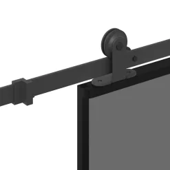 VIDAXL - Porte coulissante kit de quincaillerie trempé verre aluminium