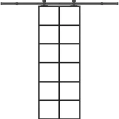 VIDAXL - Porte coulissante avec kit de quincaillerie 76x205 cm verre esg
