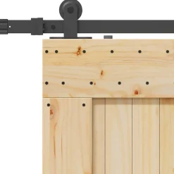 VIDAXL - Porte coulissante et kit de quincaillerie 100x210 cm pin massif