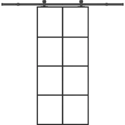 VIDAXL - Porte coulissante avec kit de quincaillerie 90x205 cm verre esg
