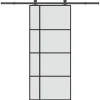 VIDAXL - Porte coulissante avec kit de quincaillerie 90x205 cm verre esg