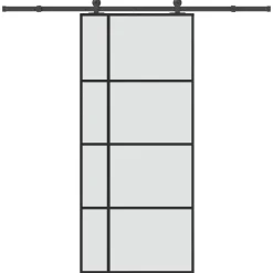 VIDAXL - Porte coulissante avec kit de quincaillerie 90x205 cm verre esg