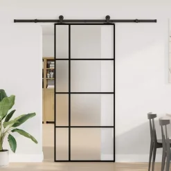 VIDAXL - Porte coulissante avec kit de quincaillerie 90x205 cm verre esg