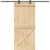 VIDAXL - Porte coulissante et kit de quincaillerie 100x210 cm pin massif