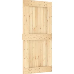VIDAXL - Porte coulissante et kit de quincaillerie 95x210 cm pin massif