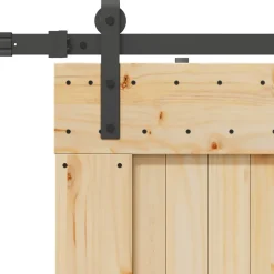 VIDAXL - Porte coulissante et kit de quincaillerie 95x210 cm pin massif