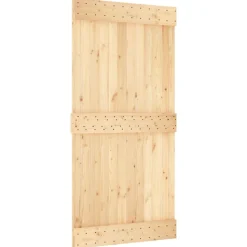 VIDAXL - Porte coulissante et kit de quincaillerie 100x210 cm pin massif