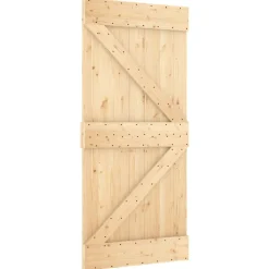 VIDAXL - Porte coulissante et kit de quincaillerie 95x210 cm pin massif