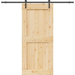VIDAXL - Porte coulissante et kit de quincaillerie 100x210 cm pin massif