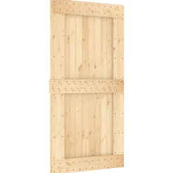 VIDAXL - Porte coulissante et kit de quincaillerie 100x210 cm pin massif