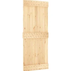 VIDAXL - Porte coulissante et kit de quincaillerie 85x210 cm pin massif