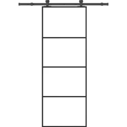 VIDAXL - Porte coulissante avec kit de quincaillerie 76x205 cm verre esg