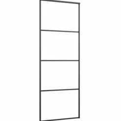 VIDAXL - Porte coulissante avec kit de quincaillerie 76x205 cm verre esg