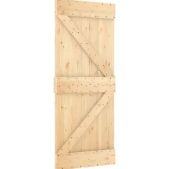 VIDAXL - Porte coulissante et kit de quincaillerie 85x210 cm pin massif