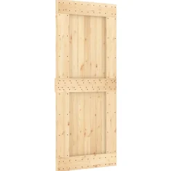 VIDAXL - Porte coulissante et kit de quincaillerie 85x210 cm pin massif