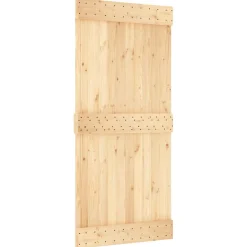 VIDAXL - Porte coulissante et kit de quincaillerie 100x210 cm pin massif