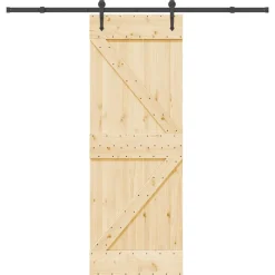 VIDAXL - Porte coulissante et kit de quincaillerie 70x210 cm pin massif