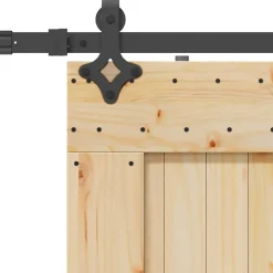 VIDAXL - Porte coulissante et kit de quincaillerie 95x210 cm pin massif