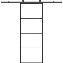 VIDAXL - Porte coulissante avec kit de quincaillerie 76x205 cm verre esg