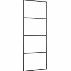 VIDAXL - Porte coulissante avec kit de quincaillerie 76x205 cm verre esg