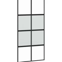 VIDAXL - Porte coulissante kit de quincaillerie trempé verre aluminium