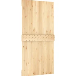 VIDAXL - Porte coulissante et kit de quincaillerie 100x210 cm pin massif