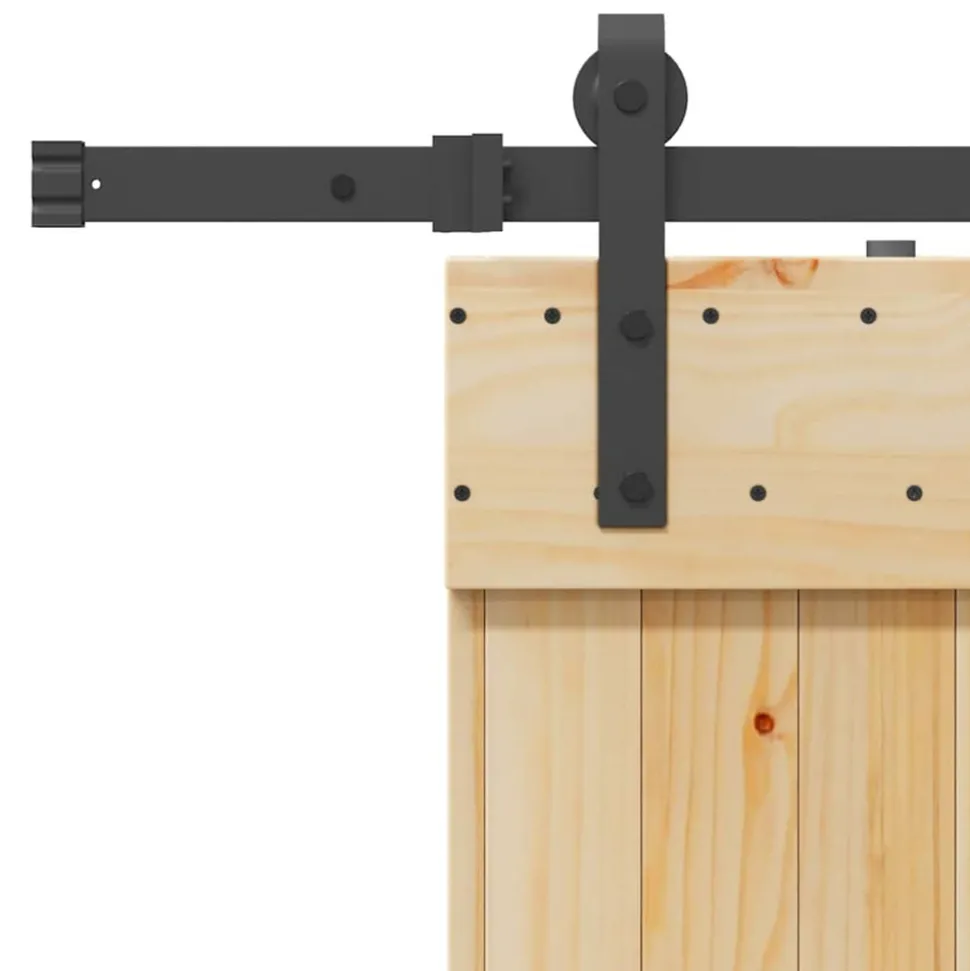 VIDAXL - Porte coulissante et kit de quincaillerie 85x210 cm pin massif