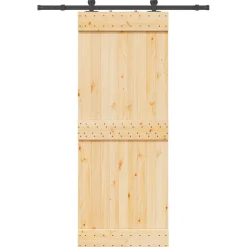 VIDAXL - Porte coulissante et kit de quincaillerie 80x210 cm pin massif