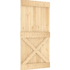 VIDAXL - Porte coulissante et kit de quincaillerie 100x210 cm pin massif