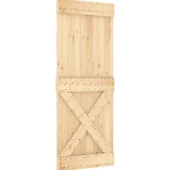 VIDAXL - Porte coulissante et kit de quincaillerie 80x210 cm pin massif