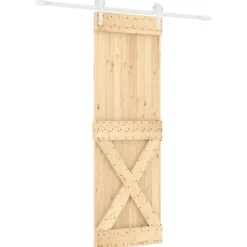VIDAXL - Porte coulissante et kit de quincaillerie 70x210 cm pin massif