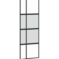 VIDAXL - Porte coulissante kit de quincaillerie trempé verre aluminium