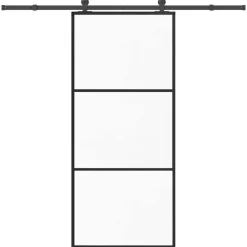 VIDAXL - Porte coulissante avec kit de quincaillerie 90x205 cm verre esg