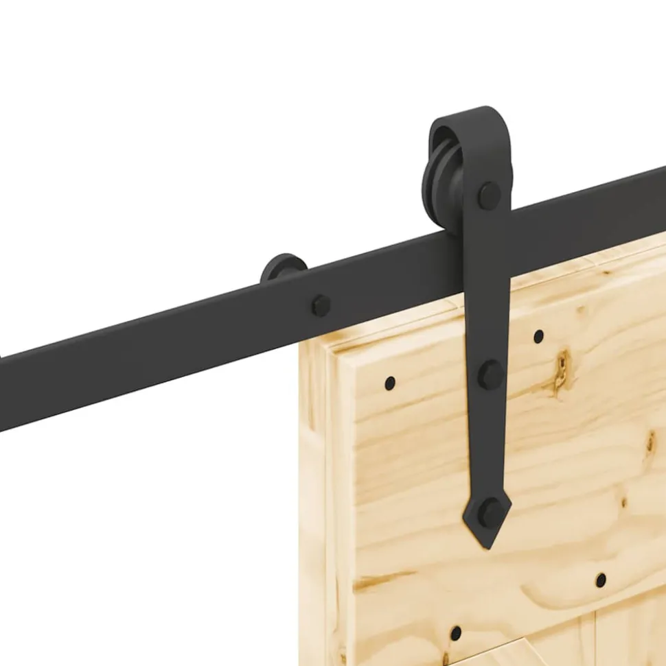 VIDAXL - Porte coulissante et kit de quincaillerie 85x210 cm pin massif