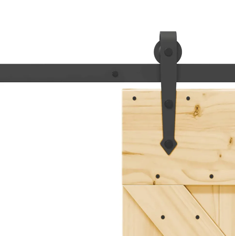 VIDAXL - Porte coulissante et kit de quincaillerie 85x210 cm pin massif