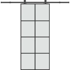VIDAXL - Porte coulissante avec kit de quincaillerie 90x205 cm verre esg